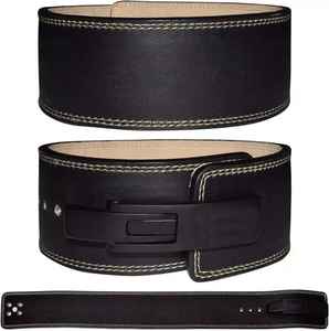 Ceinture d'haltérophilie en cuir véritable personnalisée avec boucle en acier Ceintures de fitness de gymnastique Ceintures à levier pakistanaises Support dorsal - Product Image 3