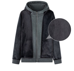 2025 OEM survêtement décontracté à capuche costume fermeture éclair manteau solide épais hommes polaire survêtement survêtement ensemble - Product Image 4