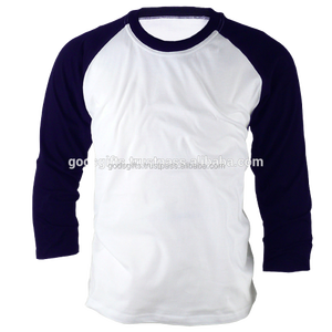 Camiseta de manga larga raglán unisex, camiseta de rugby para hombre de talla grande con cuello redondo y pigmento de punto impreso en blanco a un precio razonable, India - Product Image 3