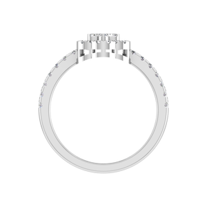 Anillo de diamante cultivado en laboratorio certificado IGI, forma Floral 950, diamantes de corte brillante de platino, regalo de fiesta de compromiso de boda de oro, OEM - Product Image 3