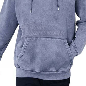 Sweat-shirts à capuche personnalisés avec votre logo, effet délavé, fabriqués en usine, prix de gros, respirants - Product Image 5