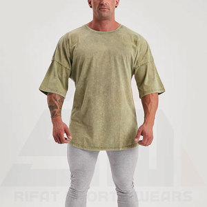 Accesorios de Ropa para Hombre, Camisetas Casuales con Lavado Ácido, Venta al por Mayor, Alta Calidad, Transpirables, de Secado Rápido, Ecológicas, 100% Algodón - Product Image 6