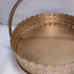 Cesta de Metal de la mejor calidad en diferentes formas para boda, bandeja de embalaje, regalo, bandeja decorativa - Product Image 1