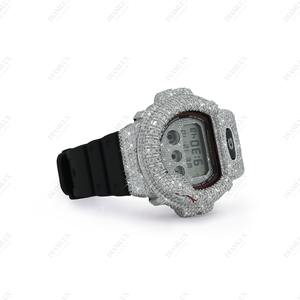 นาฬิกาหรูหราฝังเพชรโมอิสซาไนต์ทรงงู ดีไซน์แบบฮิปฮอป เครื่องประดับเงินแท้ 925 สำหรับทุกเพศ เหมาะสำหรับงานแต่งงาน - Product Image 2