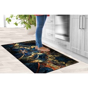 Tapis à motif fractal, Tapis imprimé, Tapis doux, Design moderne, Tapis en chenille - Product Image 5