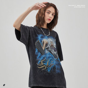 Tshirt uni surdimensionné en coton de haute qualité pour hommes, imprimé vierge, logo personnalisé - Product Image 4