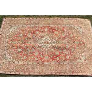 Alfombra Vintage de 4,7x7,6 pies, Alfombra Turca, Alfombra Roja Marrón Estilo Suroeste - Product Image 3