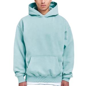Sweat à capuche de luxe pour homme, coupe classique, en molleton bouclette polyester/coton épais 480 g/m², avec logo personnalisé brodé - Product Image 2