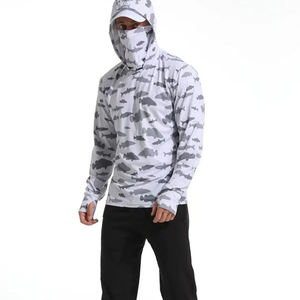 Sudadera atlética moderna con tecnología de secado rápido, capucha y máscara para el rendimiento diario al aire libre - Product Image 1