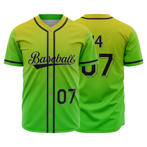 Maillots de baseball et de softball sur mesure, grande taille, respirants, évacuant l'humidité, antibactériens, anti-UV, imprimés, ensembles, col en V, 4 - Product Image 4
