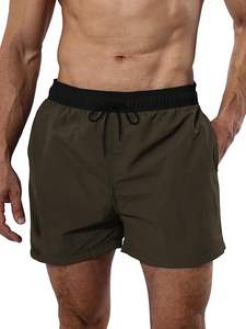 Pantalones cortos de gimnasio para hombre, shorts deportivos de verano para playa, deportes acuáticos, talla sólida, poliéster, respetuosos con el medio ambiente, secado rápido, personalizados - Product Image 3