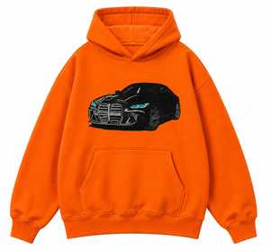 Sweat à capuche unisexe surdimensionné avec motif de voiture de sport brodé, style streetwear, avec design de voiture de luxe brodé - Product Image 3