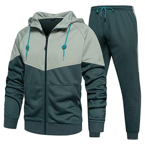 Chándales para hombre, chándal informal a prueba de viento, moda, 2 piezas, cremallera completa, conjuntos de traje atlético para correr, chándal deportivo - Product Image 2