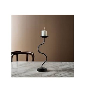 Bougie de pilier de fil de décoration de mariage de luxe avec des supports de lumière de thé de Base en métal - Product Image 1