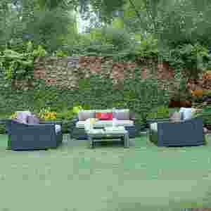 Weather-Resistant PE Wicker <b>Outdoor</b> Lounge Furniture Set - Product Image 1