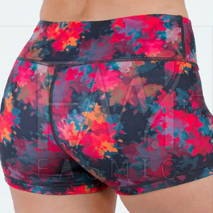 Fabricado por Fasmic International, recién llegado, pantalones cortos informales de punto para mujer con logotipo impreso personalizado - Product Image 5