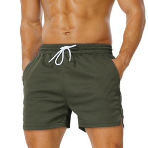 Pantalones cortos de baloncesto clásicos personalizados para hombres hasta la rodilla, medio brillante, transpirable, bordado, estampado, estilo informal, playa, Verano - Product Image 1