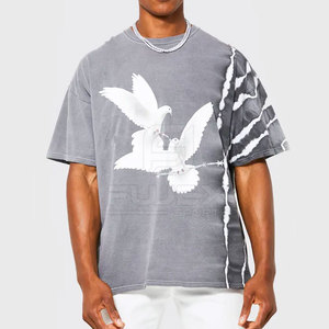 Meilleur matériau T-shirt à épaules tombantes pour hommes de haute qualité respirant séchage rapide coupe ample tricoté à la mode en stock - Product Image 5
