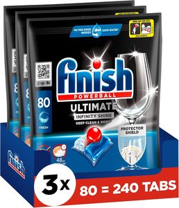 ฟินิช อัลติเมท อินฟินิตี้ ไชน์ เม็ดล้างจาน 240 เม็ด (3 แพ็ค x 80 เม็ด) - Product Image 1