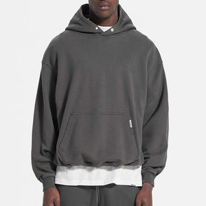 Sudadera con capucha de lana cálida de invierno para hombre hecha a medida, ropa de talla grande para niño con estampado de diseñador, sudaderas con capucha - Product Image 1