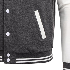 Blouson universitaire unisexe personnalisé, style rétro Letterman, en laine et fourrure de mouton, tricoté, streetwear, hiver, fournisseur OEM - Product Image 6