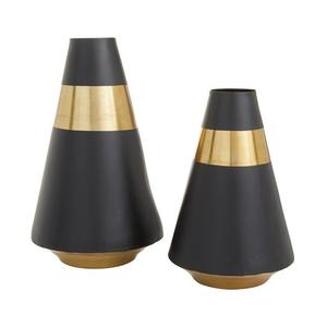 Modern Attractive Black <b>Gold</b> Concave Metal Table Flower <b>Vase</b> for Decoration Home Decor Handmade Decorative Aluminum Flower Pot - Product Image 1