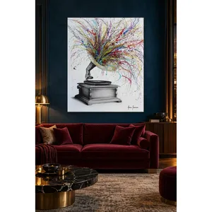 Impression sur toile de gramophone aux couleurs éclatantes de Fida Ashvin Harrison - Product Image 2