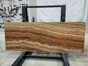 Losas de Ónix Tigre con Diseño de Madera Roja <span class=keywords><strong>y</strong></span> Marrón para Revestimiento de Paredes de TV, Chimeneas <span class=keywords><strong>y</strong></span> Escaleras - Product Image 5