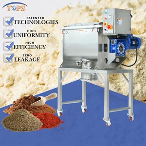 Mezclador horizontal de cinta de capacidad de 500kg de soldadura completa para máquina mezcladora de especias de avena de granos de arroz - Product Image 2