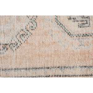 Alfombra Turca de 1.8x2.9 pies, Alfombra Pequeña Vintage, Alfombra Blanca con Diseño de Camuflaje Marrón - Product Image 5