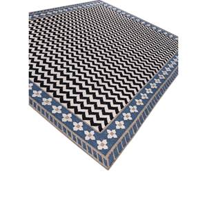 พรมทอมือลายเชฟรอนรูปเพชรทรงสี่เหลี่ยมผืนผ้า รุ่นอัลฮัมบรา ไอวอรี่ วูล แฟลตวีฟส์ สำหรับตกแต่งบ้าน โถงทางเดิน หรือข้างเตียง-รุ่น ADWL-13224 - Product Image 2