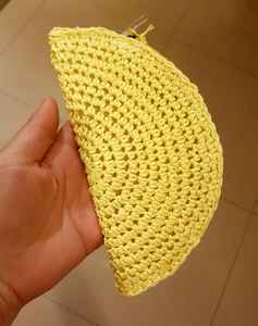 Sac en paille bohème orange vintage fait main pour femmes, pochette en raphia en forme d'éventail au crochet d'été, sac à main de plage personnalisable, commerce facile - Product Image 5