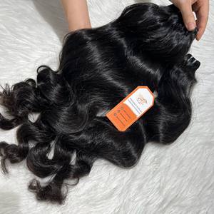 Vente Flash Paquets de Cheveux de Trame Noir Naturel Prix de Gros Grand Stock Top Qualité Cuticule Alignée 100% Extensions de Cheveux Humains - Product Image 2