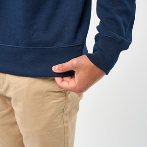 เสื้อสเวตเตอร์โอเวอร์ไซส์ผู้ชายผ้าฝ้าย100% หรูหราสไตล์ฮิปฮอปเสื้อสเวตเชิ้ตโอเวอร์ไซส์ไม่มีเชือกพิมพ์โลโก้แบบกำหนดเอง - Product Image 5