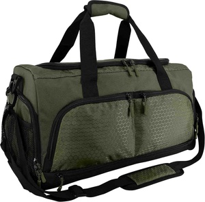 Tela de algodón personalizada de la mejor calidad, bolsa deportiva de lona negra para hombres y mujeres, compartimento para zapatos, resistente al agua de secado rápido pesado, industria RK - Product Image 6