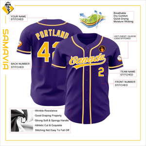 SAMAVIA Personnalisable USA Athletes Pro Performance Baseball Jersey Conception respirante sur mesure pour une conception optimale - Product Image 3