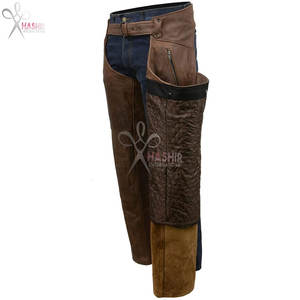Pantalones de Motocicleta para Hombre, Estilo Vintage, Cuero PU Marrón Crazy Horse, Cierre a Presión, Forro Térmico, para Todas las Temporadas, Color Personalizado - Product Image 6