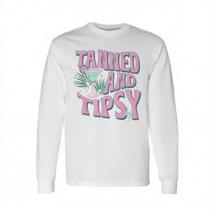 Camiseta de manga larga Tanned And Tipsy para vacaciones de verano en la playa - Product Image 2