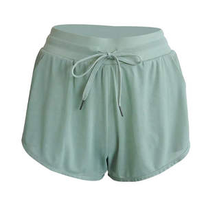 Pantalones cortos atléticos de alta calidad para mujer, pantalones cortos informales de poliéster de primavera caliente, pantalones cortos de cintura media, ropa de calle corta para mujer - Product Image 6