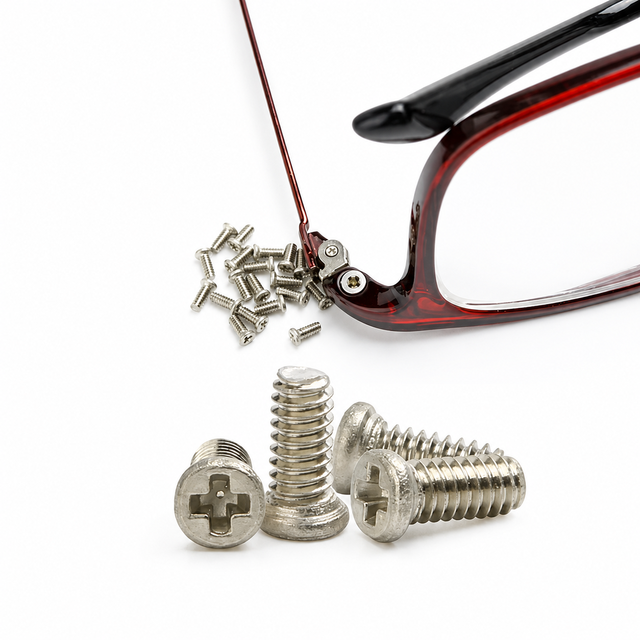 304 Stainless Steel Metric Pan Head Phillips Coarse Thread 1.8mm Micro Screws for Eyeglasses