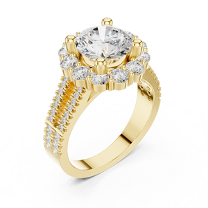 Joya Elegante Real 18K Oro Anillo de Compromiso Joyería Proveedor - Product Image 6