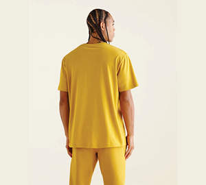 T-shirts en chanvre à manches mi-longues personnalisés en gros-Coupe décontractée, 100% coton de chanvre biologique, vêtements pour hommes - Product Image 4