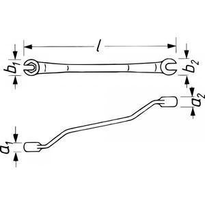 Llave de doble boca en forma de D de Hazet, perfil de 6 puntas reforzado - Product Image 2