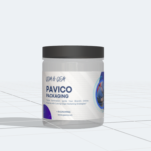 Bocaux en plastique PET transparent de 8oz avec couvercles pour le stockage des aliments ménagers Cuisine Produits secs Crèmes Bonbons Aliments pour animaux de compagnie fabriqués à Pavico Vietnam - Product Image 2