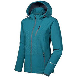Chaqueta Softshell de Punto Transpirable para Mujer, Venta Directa de Fábrica, Etiqueta Privada Personalizable para Ropa Casual de Invierno - Product Image 1