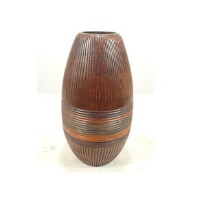 Vase à fleurs en bois de manguier - Product Image 1