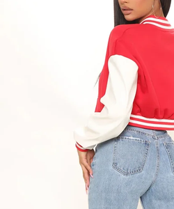 Veste de printemps tendance Letterman pour femme Vêtements d'hiver Manteau pour femme Veste universitaire personnalisée pour femme - Product Image 4