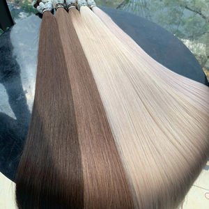 Precio al por mayor extensiones de cabello a granel 100% cabello vietnamita 1 paquete 100 gramos colores claros Super doble dibujado 70 cm recto Natural - Product Image 1