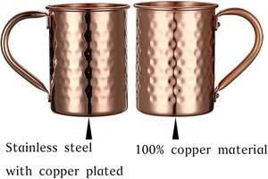 Haute qualité 400ml 16.0oz cuivre moscou Mule tasse Durable cuivré bière tasses tasse à café lait tasse pur cuivre tasse verres - Product Image 2