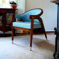 Chaise de salle à manger en bois confortable de style classique moderne pour la maison, le salon, l'hôtel, le restaurant, le café
